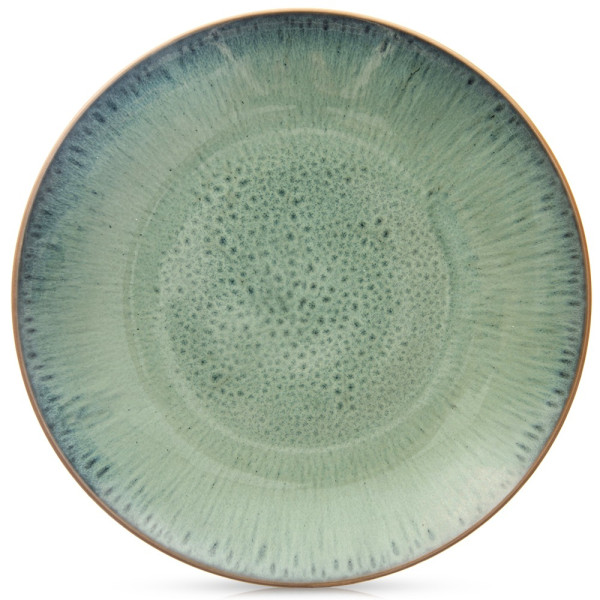 Talerz obiadowy płytki ceramiczny zielony GLAZE 27 cm 792886