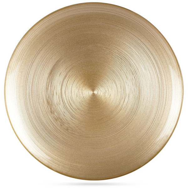 Talerz obiadowy płytki szklany złoty 32,5 cm 315970