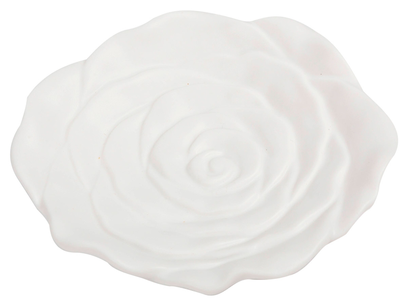 Talerzyk dekoracyjny ceramiczny 10,5 cm biały 41264