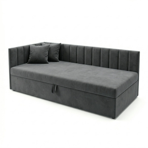 Tapczan jednoosobowy SILEO 90/180 - szary 1060700
