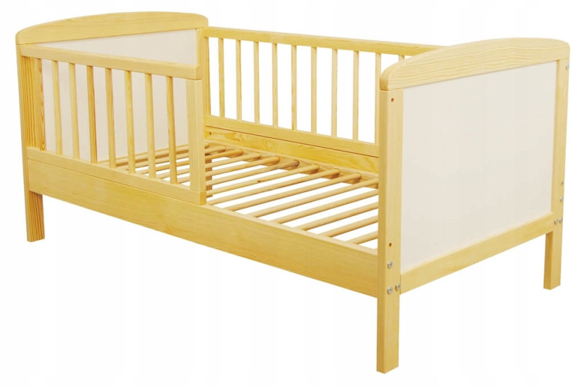 Tapczanik łóżeczko Bartek 120x60 sosna/biały łóżko sosnowe przedszkolaka 812447