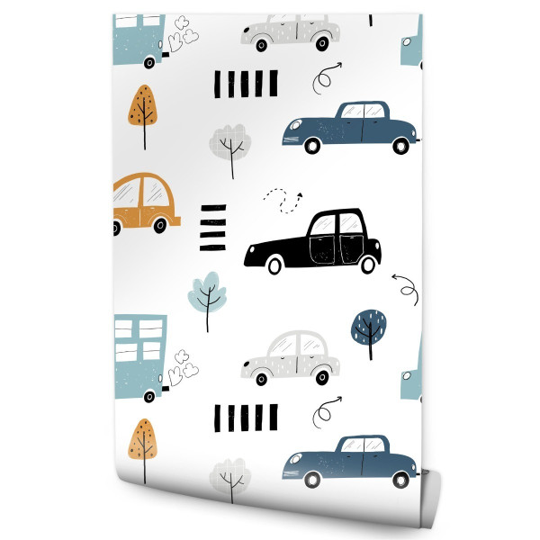 Tapeta Dla Chłopca Samochody Autobusy Drzewa 96896