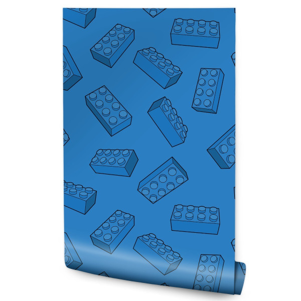 Tapeta Dla Dzieci Niebieskie Klocki 102662