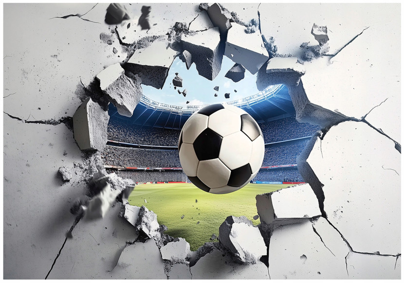 Tapeta Dla Młodzieży Dzieci Piłka 3D Sport Fototapeta Flizelina 250X175 657066