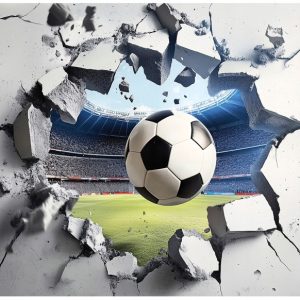 Tapeta Dla Młodzieży Dzieci Piłka 3D Sport Fototapeta Flizelina 350X250 657060