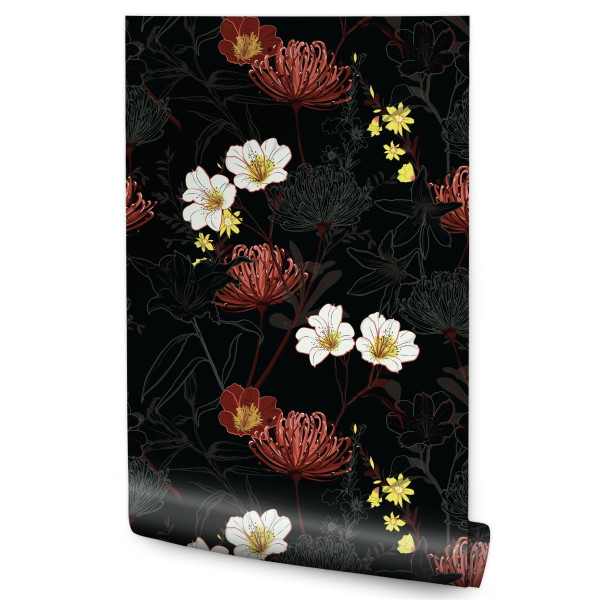 Tapeta do Salonu Kwitnące KWIATY Natura Efekt 3D 246171