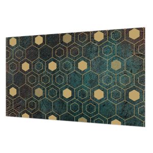 Tapeta Geometryczne heksagony wytrzymała odporna na uv salon 416×254 1025219