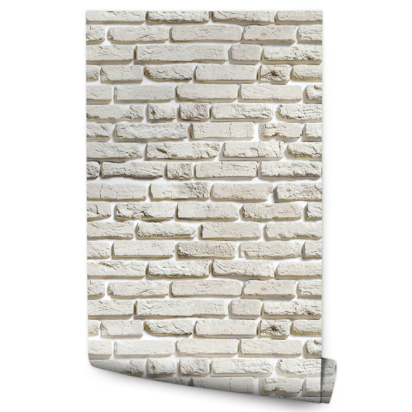 Tapeta Jasny Ceglany Mur Efekt 3D 93517