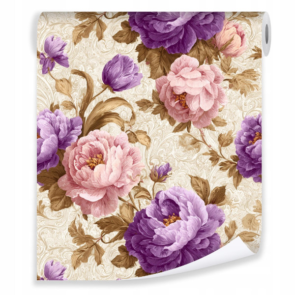 Tapeta Kwiaty Fioletowy Na Flizelinie Do Sypialni Salonu 50x1000 847666