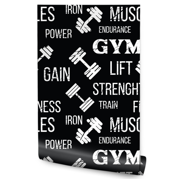 Tapeta Siłownia Fitness Trening Napisy 152844