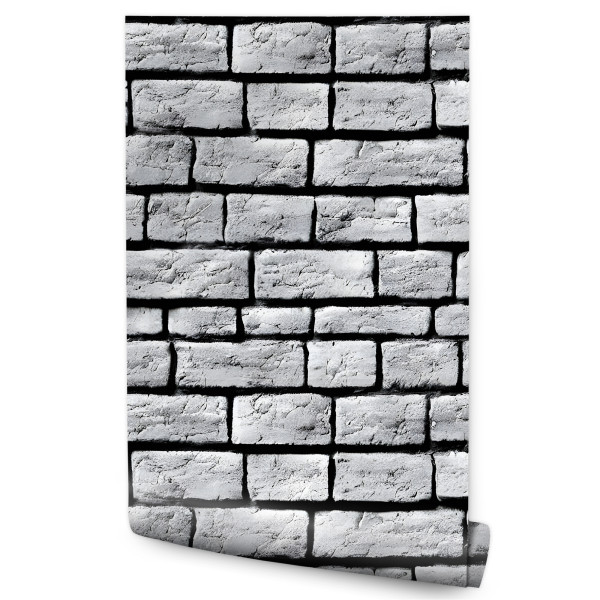 Tapeta Szara Cegła Mur Efekt 3D 93527
