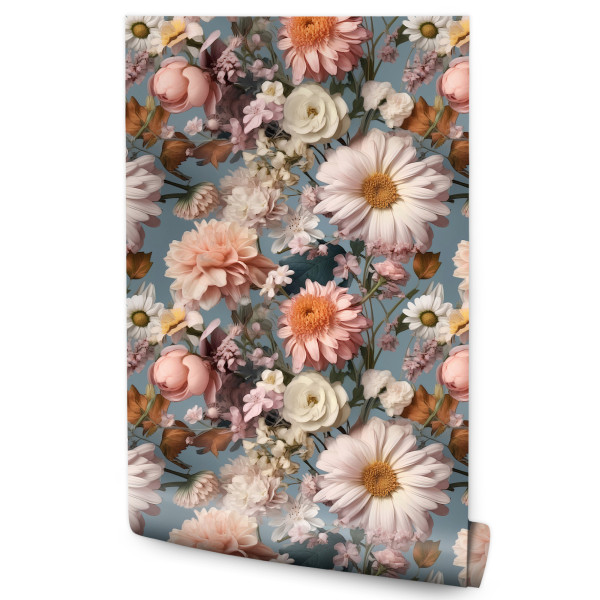 Tapeta W Rolce Barwne Kwiaty 3D 180692