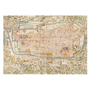 Tapeta Zabytkowa mapa las we mgle flizelina premium 208×146 1032816
