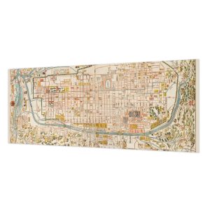 Tapeta Zabytkowa mapa las we mgle flizelina premium 250×104 1025214