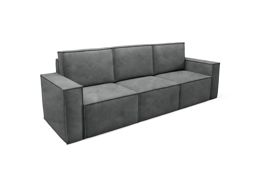 Tapicerowana sofa sztruksowa ORTO modułowa Ciemna szara 324996
