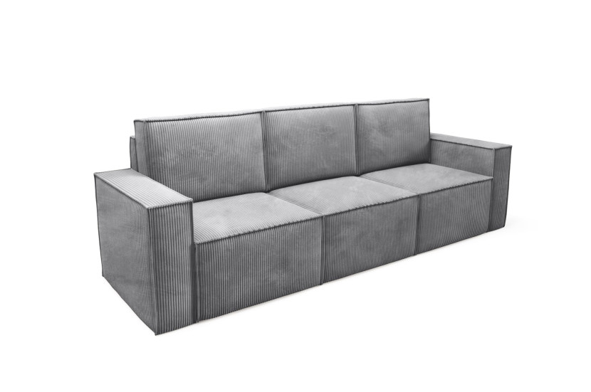 Tapicerowana sofa sztruksowa ORTO modułowa Jasna szara 324993