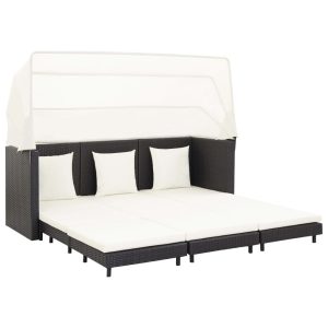 Wersalka Czarny vidaXL 507883 Wersalka Czarny vidaXL 507883