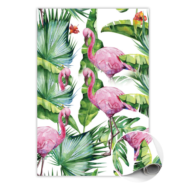 Wewnętrzny dywan winylowy Flamingi 80 x 120 cm 450714