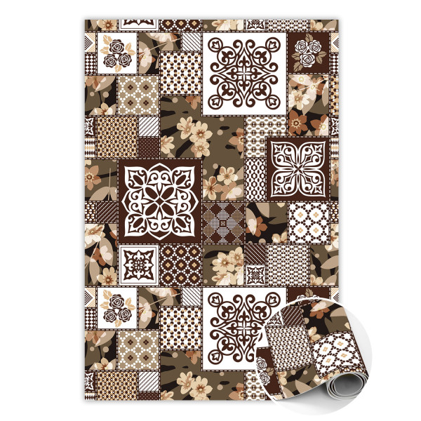 Wewnętrzny dywan winylowy Indyjski styl 80 x 120 cm 450691