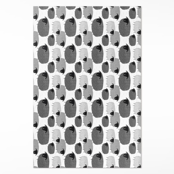 Wewnętrzny dywan winylowy Malowane owce 100x150 cm 518304