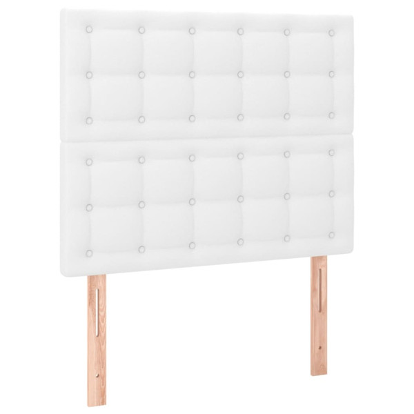Wezgłowie Biały 100 x 5 x 118/128 cm Sztuczna skóra vidaXL 520939
