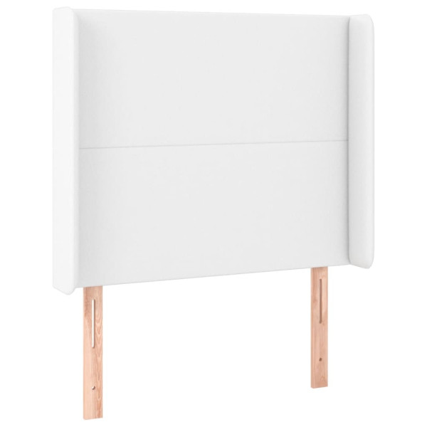 Wezgłowie Biały 103 x 16 x 118/128 cm Sztuczna skóra vidaXL 521203