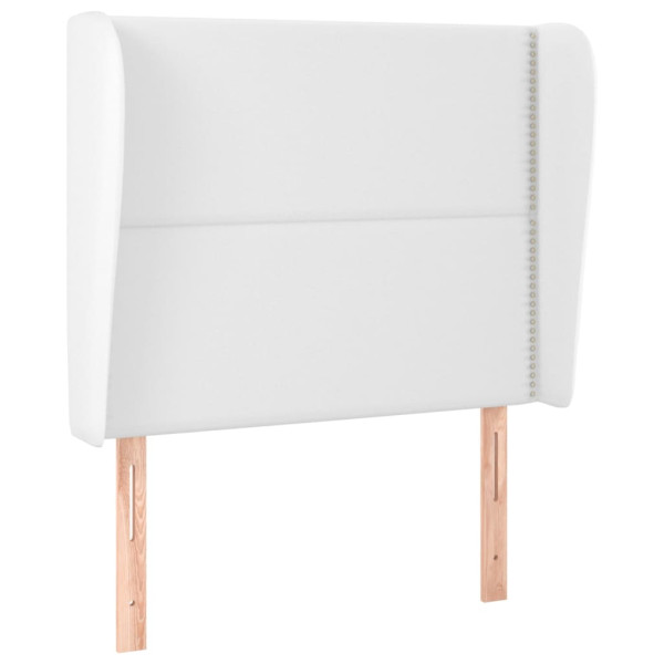 Wezgłowie Biały 103 x 23 x 118/128 cm Sztuczna skóra vidaXL 379920