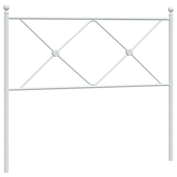 Wezgłowie Biały 107 cm Stal vidaXL 514057