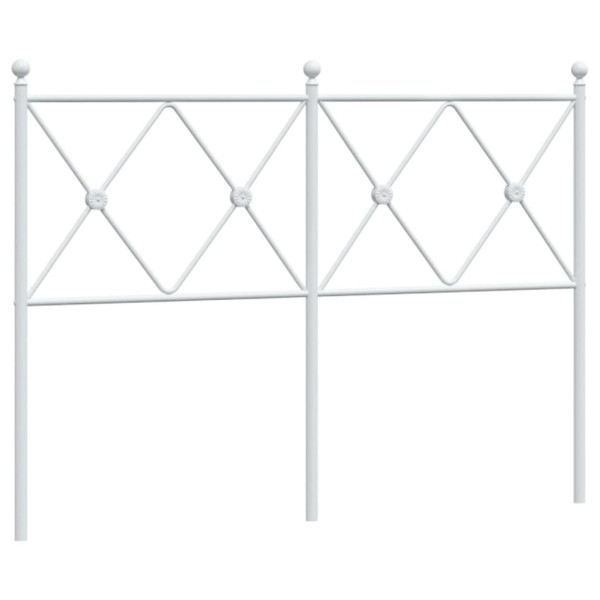 Wezgłowie Biały 120 cm Stal vidaXL 514029