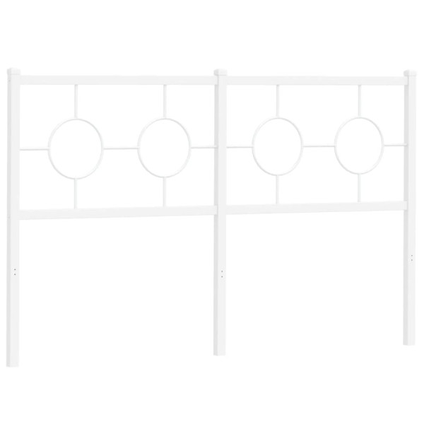 Wezgłowie Biały 140 cm Stal vidaXL 514893