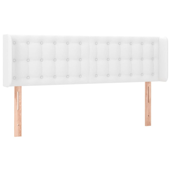 Wezgłowie Biały 147 x 16 x 78/88 cm Sztuczna skóra vidaXL 521061