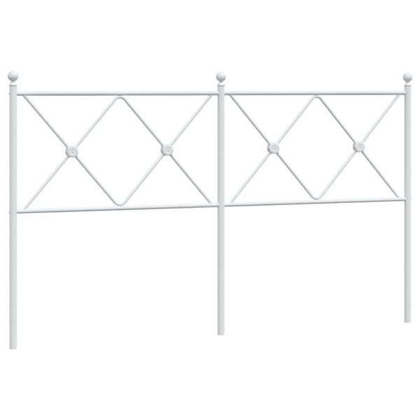 Wezgłowie Biały 150 cm Stal vidaXL 514244