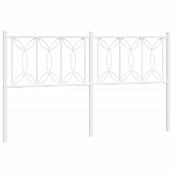 Wezgłowie Biały 160 cm Metal vidaXL 514778
