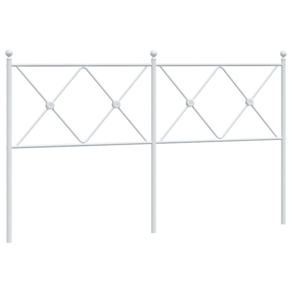 Wezgłowie Biały 160 cm Stal vidaXL 514171
