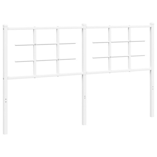 Wezgłowie Biały 160 cm Stal vidaXL 515186