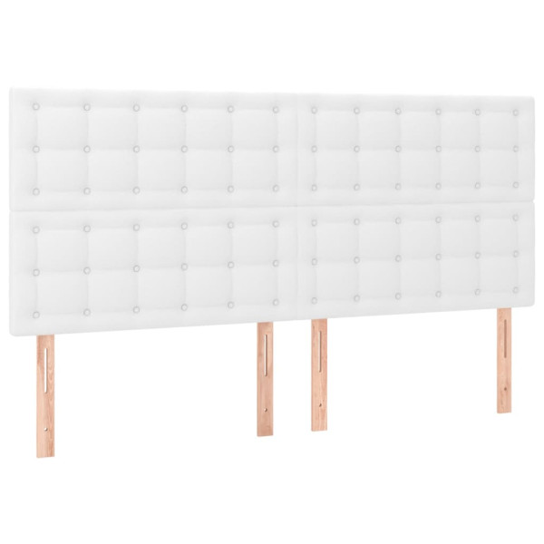 Wezgłowie Biały 160 x 5 x 118/128 cm Sztuczna skóra vidaXL 523090