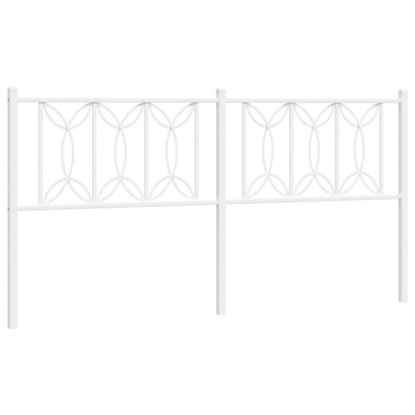 Wezgłowie Biały 180 cm Metal vidaXL 515268