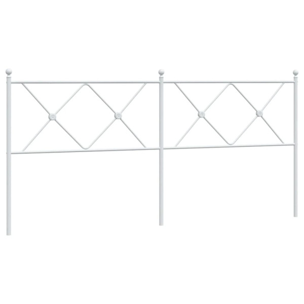 Wezgłowie Biały 180 cm Stal vidaXL 514248