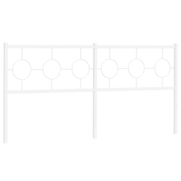Wezgłowie Biały 180 cm Stal vidaXL 514997