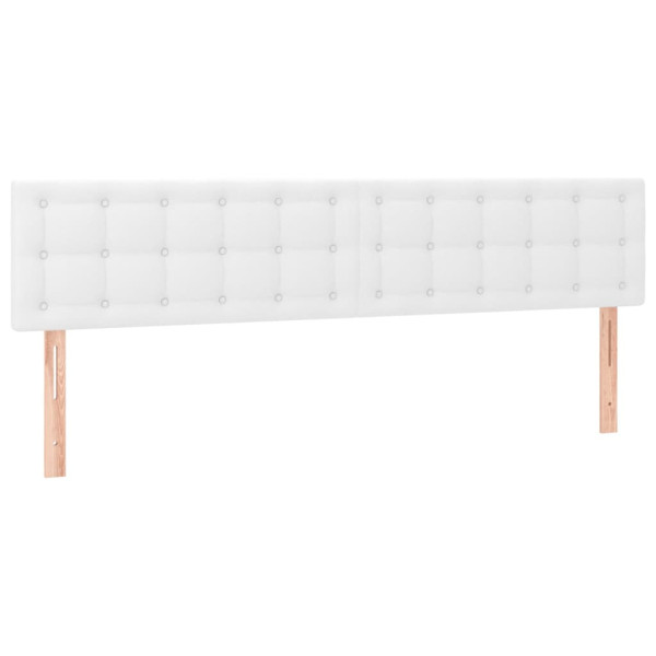 Wezgłowie Biały 180 x 5 x 78/88 cm Sztuczna skóra vidaXL 533421