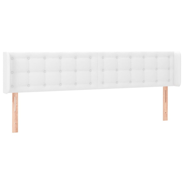 Wezgłowie Biały 183 x 16 x 78/88 cm Sztuczna skóra vidaXL 521163