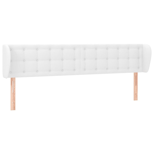 Wezgłowie Biały 183 x 23 x 78/88 cm Sztuczna skóra vidaXL 521143