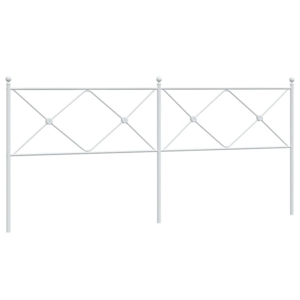 Wezgłowie Biały 193 cm Stal vidaXL 514193