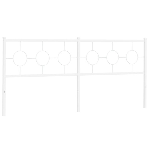 Wezgłowie Biały 193 cm Stal vidaXL 515085