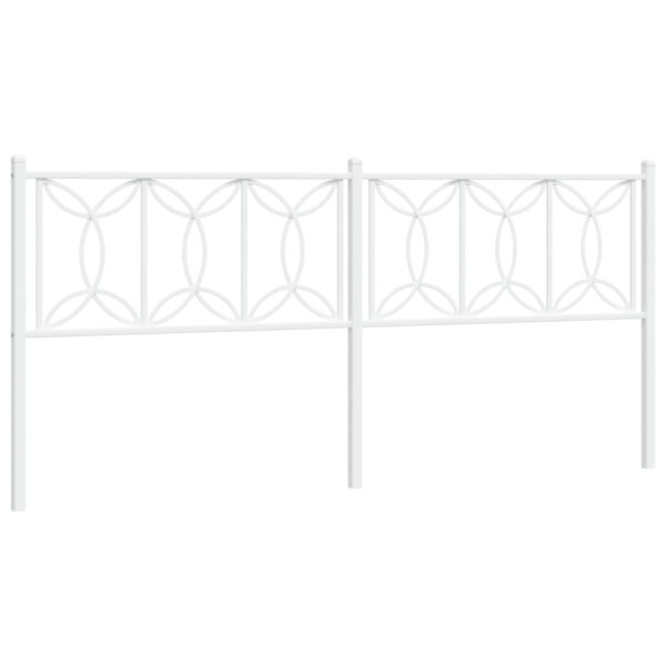 Wezgłowie Biały 200 cm Metal vidaXL 515103