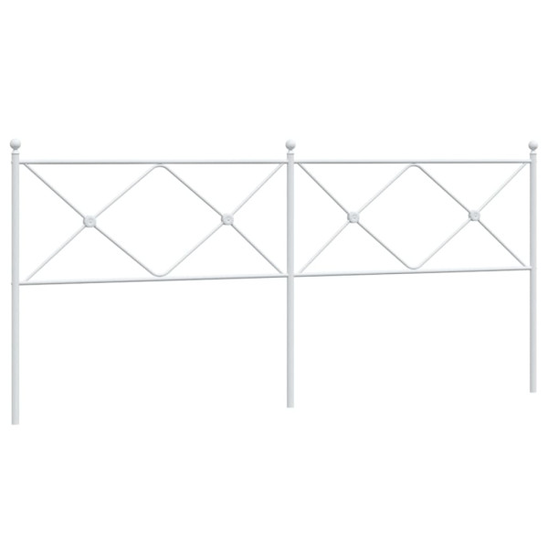 Wezgłowie Biały 200 cm Stal vidaXL 514042