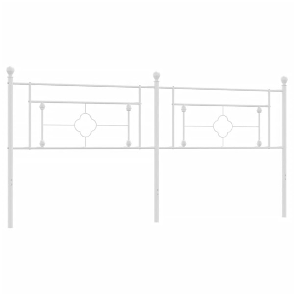 Wezgłowie Biały 200 cm Stal vidaXL 514176