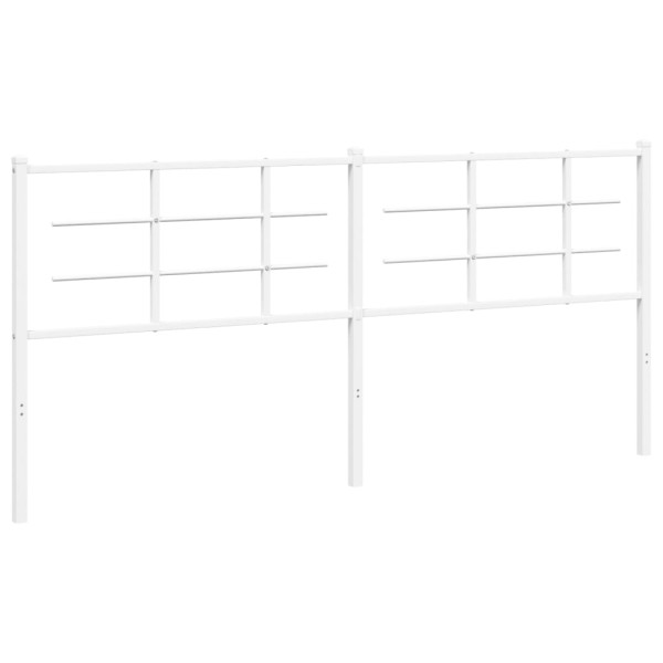 Wezgłowie Biały 200 cm Stal vidaXL 514899