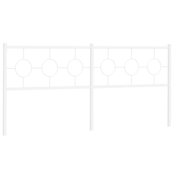 Wezgłowie Biały 200 cm Stal vidaXL 515182