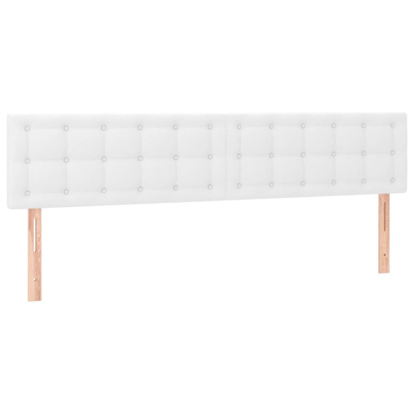Wezgłowie Biały 200 x 5 x 78/88 cm Sztuczna skóra vidaXL 535408